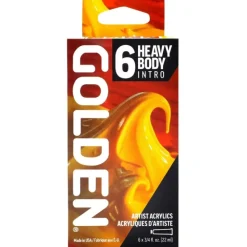 Pigment^Golden Heavy Body Artist Acrylics - Intro Set of 6 x 22ml - Little Painter Art | Exploring the Endless Possibilities of Art