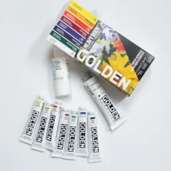 Shop All^Golden Heavy Body set 7x22ml + White 59ml + Glazing liquid gloss - Little Painter Art | Exploring the Endless Possibilities of Art