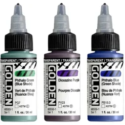 Pigment^Golden High Flow Acrylics - Transparent Colours 30ml - Little Painter Art | Exploring the Endless Possibilities of Art