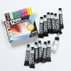 Shop All^Golden Open Mixing set 12x22ml + Glazing liquid - Little Painter Art | Exploring the Endless Possibilities of Art