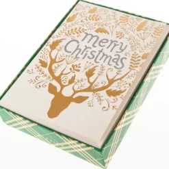 Shop All^Graphique de France Holiday Boxed Cards 15pk Gold Reindeer - Little Painter Art | Exploring the Endless Possibilities of Art