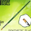 Brush^GREEN SERIES Flat Synthetic Brush Size 3 - Little Painter Art | Exploring the Endless Possibilities of Art