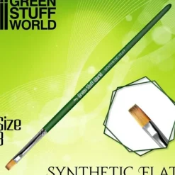 Brush^GREEN SERIES Flat Synthetic Brush Size 3 - Little Painter Art | Exploring the Endless Possibilities of Art