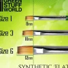 Brush^GREEN SERIES Flat Synthetic Brush Size 6 - Little Painter Art | Exploring the Endless Possibilities of Art