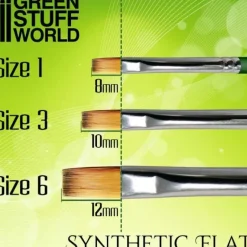 Brush^GREEN SERIES Flat Synthetic Brush Size 6 - Little Painter Art | Exploring the Endless Possibilities of Art