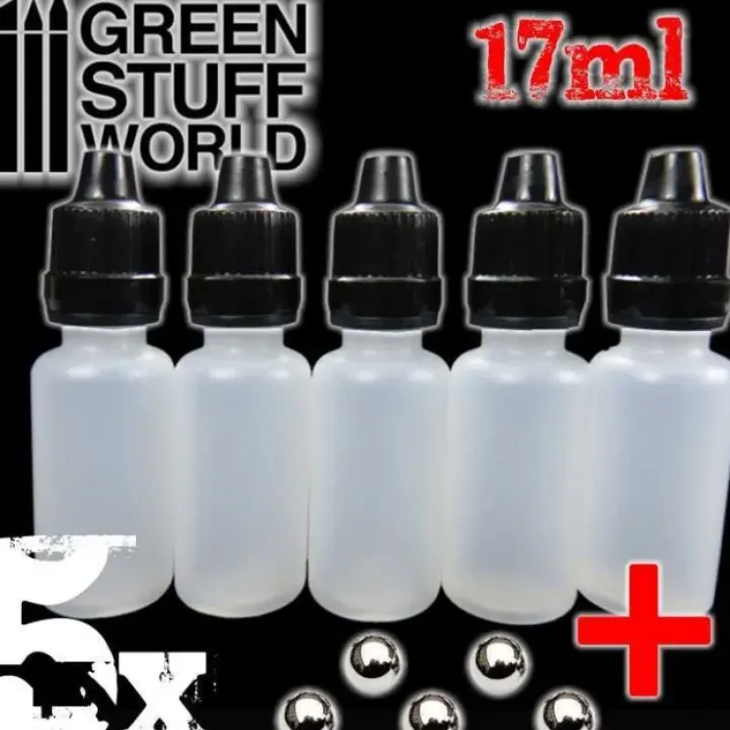 Pigment^GSW Empty Dropper Bottles 17ml with Mixing Balls - Little Painter Art | Exploring the Endless Possibilities of Art