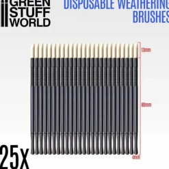 Brush^GSW 25x Disposable Weathering Brushes - Little Painter Art | Exploring the Endless Possibilities of Art
