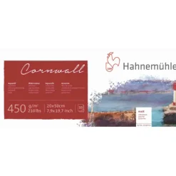 Shop All^Hahnemhle Cornwall Panorama Block - 450gsm - Cold Pressed - 10 sheets - 20x50cm - Little Painter Art | Exploring the Endless Possibilities of Art