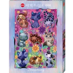 Shop All^Heye 1000pc Puzzle - Dreaming, Kitty Cats - Little Painter Art | Exploring the Endless Possibilities of Art