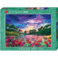 Shop All^Heye 1000pc Puzzle - Felted Art: Sundown Poppies - Moy Mackay - Little Painter Art | Exploring the Endless Possibilities of Art
