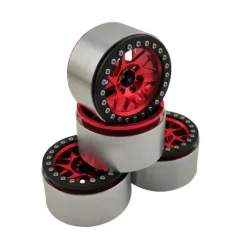 Shop All^Hobby Details 2.2" Aluminum Wheels - KM12 (4) (Red) - Little Painter Art | Exploring the Endless Possibilities of Art