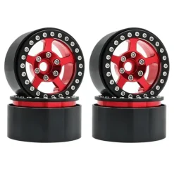 Shop All^Hobby Details 1.9" Aluminum Wheels - 5 Stars (4)(Black Red) - Little Painter Art | Exploring the Endless Possibilities of Art