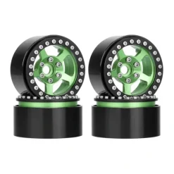 Shop All^Hobby Details 1.9" Aluminum Wheels - 5 Stars (4)(Black Green) - Little Painter Art | Exploring the Endless Possibilities of Art