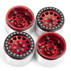 Shop All^Hobby Details 1.9" Aluminum Wheels - M105 Red(4)(Black Ring) - Little Painter Art | Exploring the Endless Possibilities of Art