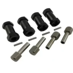 Shop All^Hobby Details Wheel Hex Adaptor Extensions 12x25mm - Black (4) - Little Painter Art | Exploring the Endless Possibilities of Art