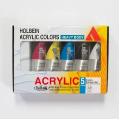 Canvas^Holbein Acrylic Heavy body Primary 5 Color Set 60ml - Little Painter Art | Exploring the Endless Possibilities of Art