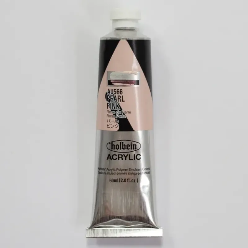 Canvas^Holbein Acrylic Heavy body AU566 Pearl Pink D 60ml - Little Painter Art | Exploring the Endless Possibilities of Art