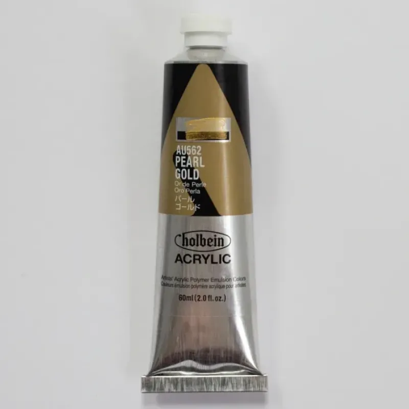 Canvas^Holbein Acrylic Heavy body AU562 Pearl Gold D 60ml - Little Painter Art | Exploring the Endless Possibilities of Art