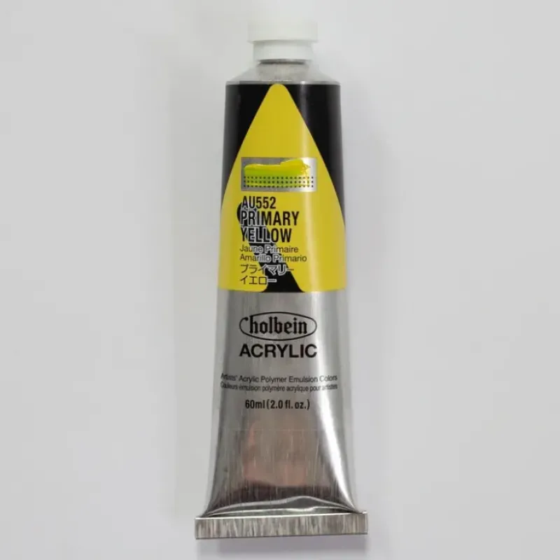 Canvas^Holbein Acrylic Heavy body AU552 Primary Yellow B 60ml - Little Painter Art | Exploring the Endless Possibilities of Art