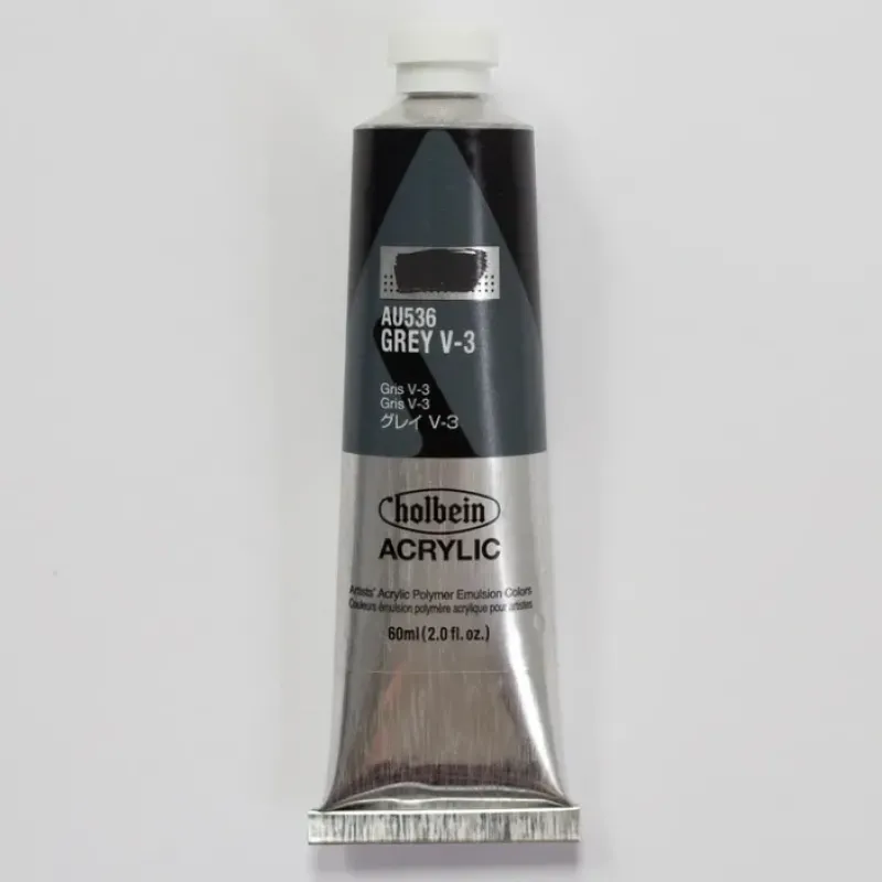 Canvas^Holbein Acrylic Heavy body AU536 Grey V-3 A 60ml - Little Painter Art | Exploring the Endless Possibilities of Art