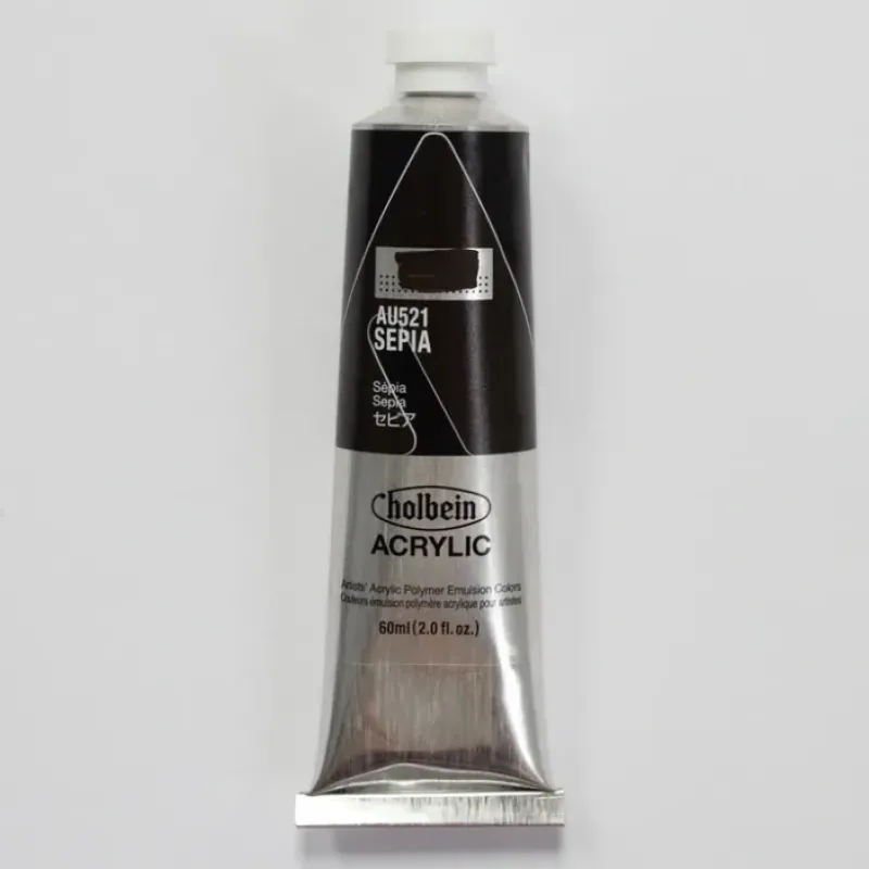 Canvas^Holbein Acrylic Heavy body AU521 Sepia B 60ml - Little Painter Art | Exploring the Endless Possibilities of Art