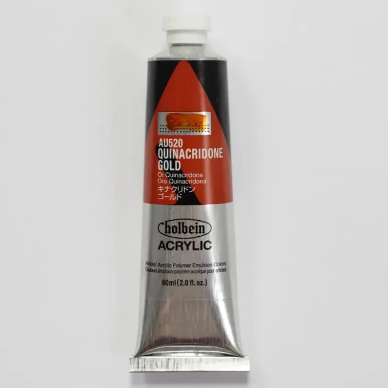 Canvas^Holbein Acrylic Heavy body AU520 Quinacridone Gold D 60ml - Little Painter Art | Exploring the Endless Possibilities of Art