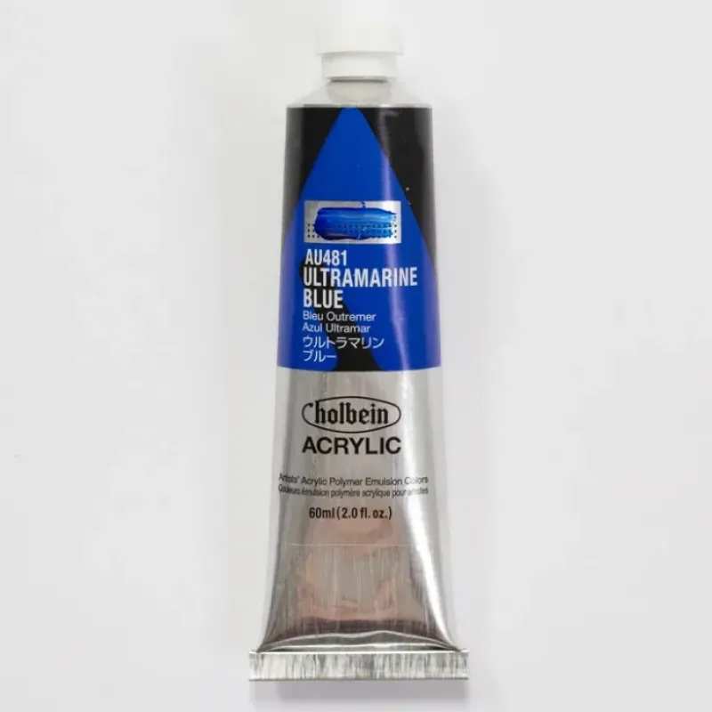 Canvas^Holbein Acrylic Heavy body AU481 Ultramarine Blue A 60ml - Little Painter Art | Exploring the Endless Possibilities of Art