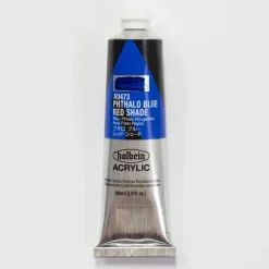 Canvas^Holbein Acrylic Heavy body AU473 Phthalo Blue Red Shade B 60ml - Little Painter Art | Exploring the Endless Possibilities of Art