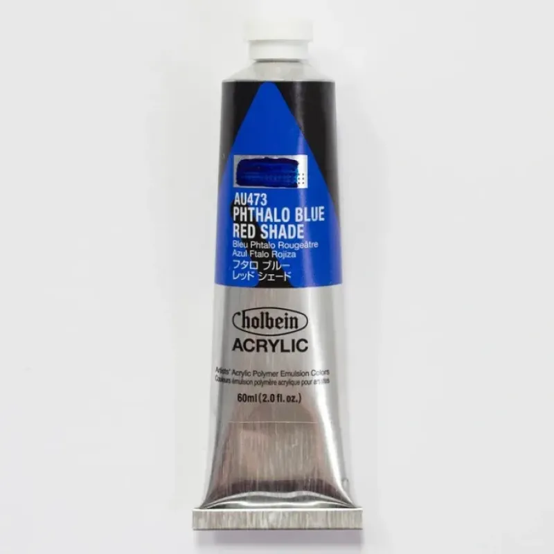 Canvas^Holbein Acrylic Heavy body AU473 Phthalo Blue Red Shade B 60ml - Little Painter Art | Exploring the Endless Possibilities of Art