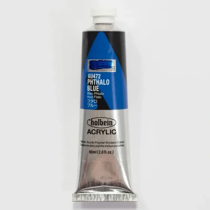 Canvas^Holbein Acrylic Heavy body AU472 Phthalo Blue B 60ml - Little Painter Art | Exploring the Endless Possibilities of Art