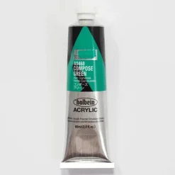 Canvas^Holbein Acrylic Heavy body AU468 Compose Green B 60ml - Little Painter Art | Exploring the Endless Possibilities of Art
