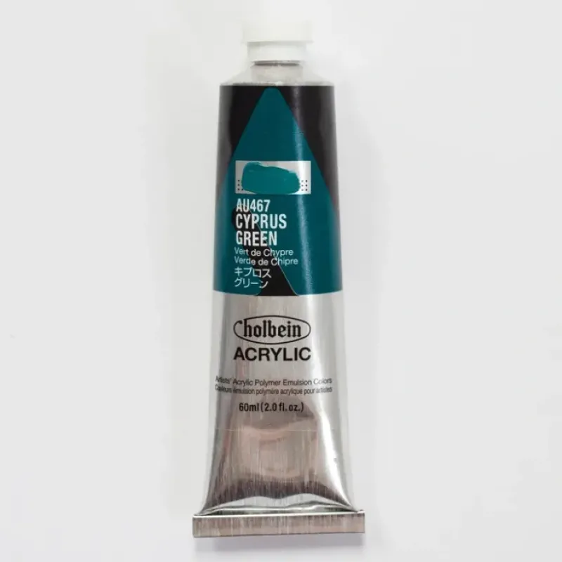 Canvas^Holbein Acrylic Heavy body AU467 Cyprus Green E 60ml - Little Painter Art | Exploring the Endless Possibilities of Art