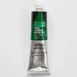 Canvas^Holbein Acrylic Heavy body AU462 Cadmium Green Deep D 60ml - Little Painter Art | Exploring the Endless Possibilities of Art