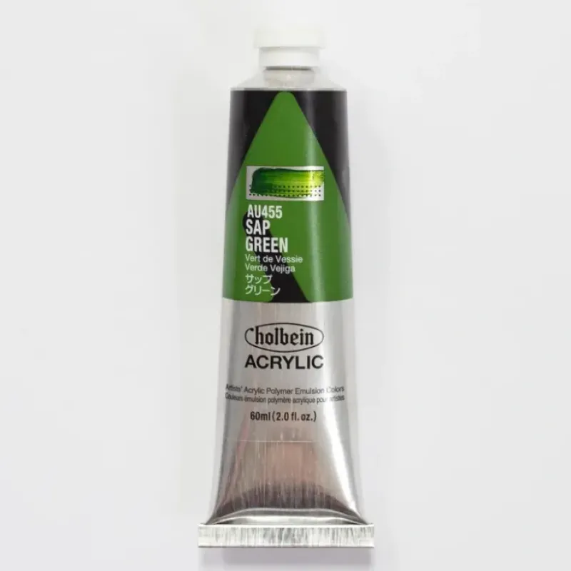 Canvas^Holbein Acrylic Heavy body AU455 Sap Green C 60ml - Little Painter Art | Exploring the Endless Possibilities of Art
