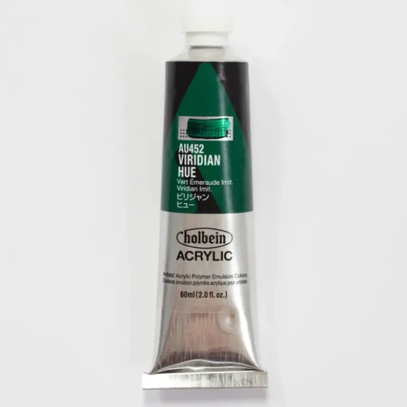 Canvas^Holbein Acrylic Heavy body AU452 Viridian Hue B 60ml - Little Painter Art | Exploring the Endless Possibilities of Art