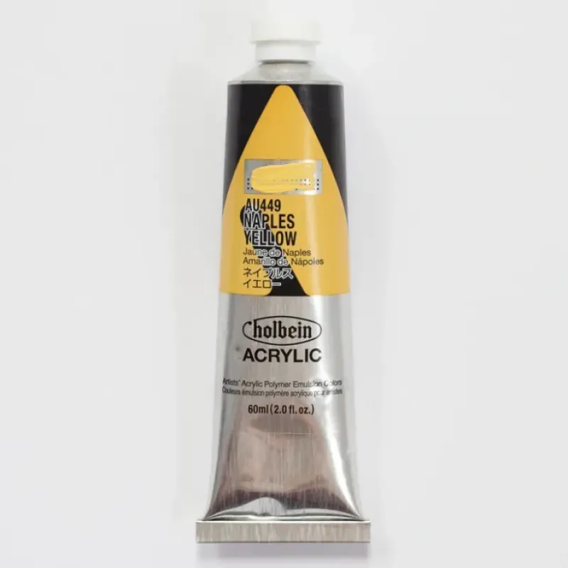 Canvas^Holbein Acrylic Heavy body AU449 Naples Yellow B 60ml - Little Painter Art | Exploring the Endless Possibilities of Art