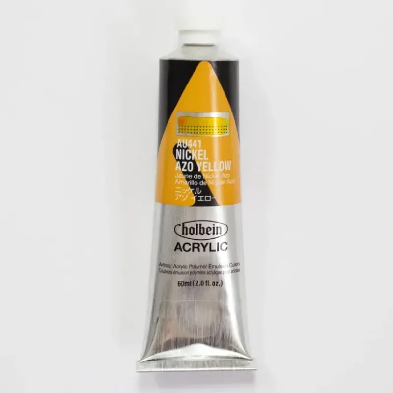 Canvas^Holbein Acrylic Heavy body AU441 Nickel Azo Yellow D 60ml - Little Painter Art | Exploring the Endless Possibilities of Art