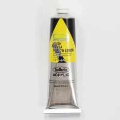 Canvas^Holbein Acrylic Heavy body AU439 Hansa Yellow Lemon B 60ml - Little Painter Art | Exploring the Endless Possibilities of Art