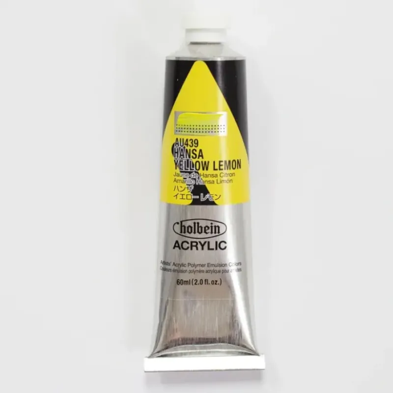 Canvas^Holbein Acrylic Heavy body AU439 Hansa Yellow Lemon B 60ml - Little Painter Art | Exploring the Endless Possibilities of Art
