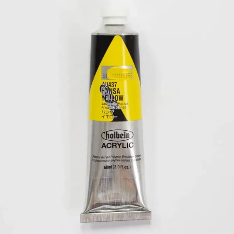 Canvas^Holbein Acrylic Heavy body AU437 Hansa Yellow B 60ml - Little Painter Art | Exploring the Endless Possibilities of Art