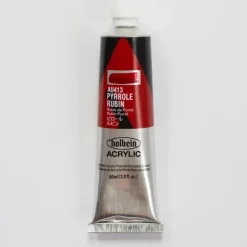 Canvas^Holbein Acrylic Heavy body AU413 Pyrrole Rubin C 60ml - Little Painter Art | Exploring the Endless Possibilities of Art