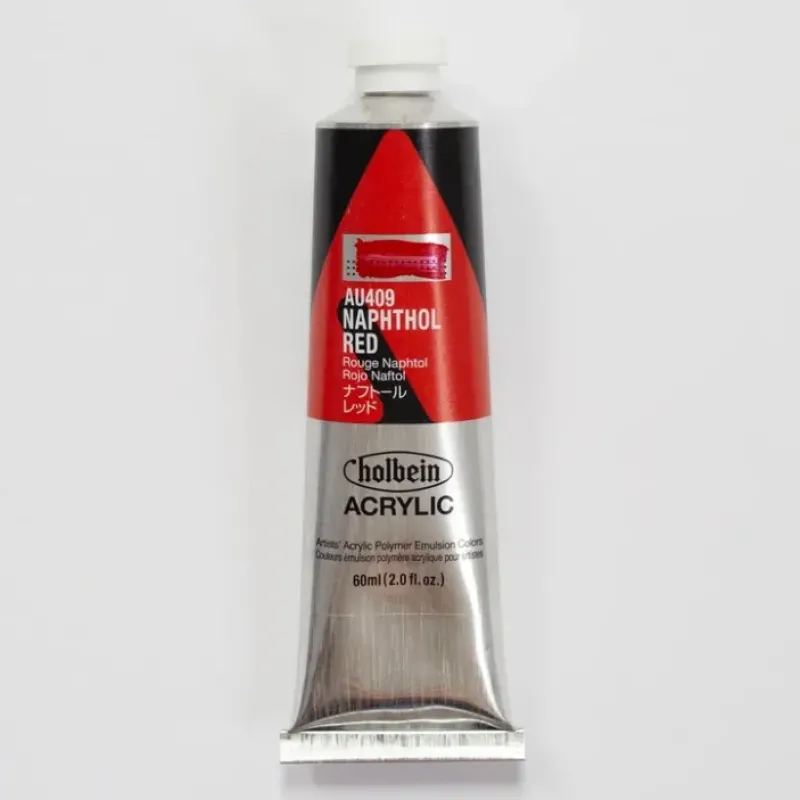 Canvas^Holbein Acrylic Heavy body AU409 Naphthol Red B 60ml - Little Painter Art | Exploring the Endless Possibilities of Art