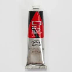 Canvas^Holbein Acrylic Heavy body AU408 Naphthol Red Deep B 60ml - Little Painter Art | Exploring the Endless Possibilities of Art