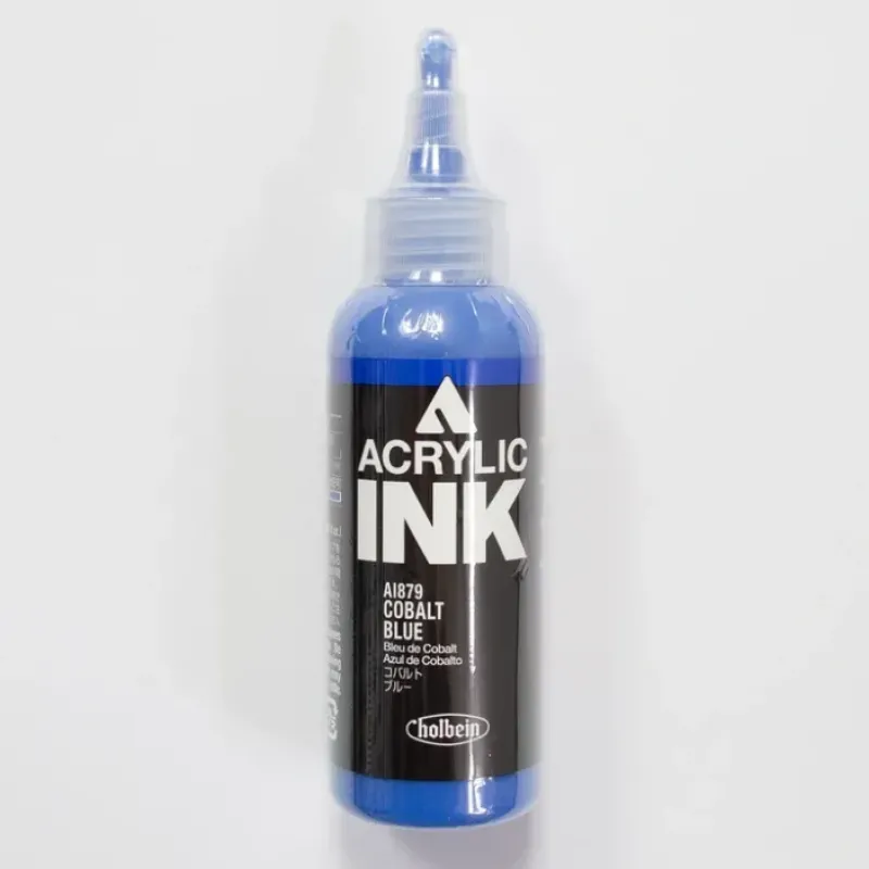 Canvas^Holbein Acrylic Ink AI879 Cobalt Blue E 100ml - Little Painter Art | Exploring the Endless Possibilities of Art