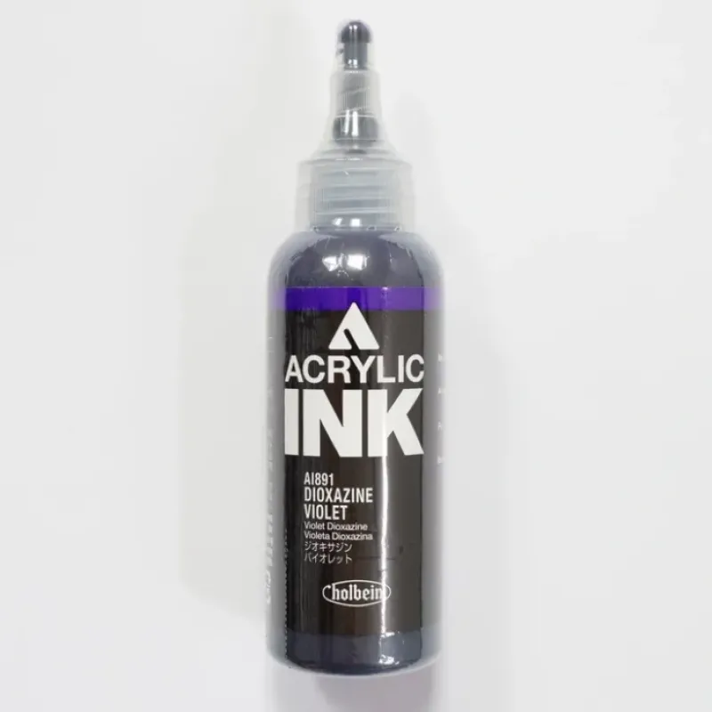 Canvas^Holbein Acrylic Ink AI891 Dioxazine Violet C 100ml - Little Painter Art | Exploring the Endless Possibilities of Art