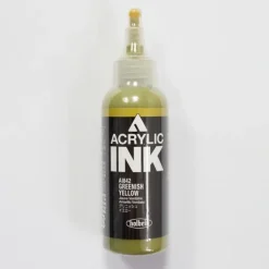 Canvas^Holbein Acrylic Ink AI842 Greenish Yellow D 100ml - Little Painter Art | Exploring the Endless Possibilities of Art