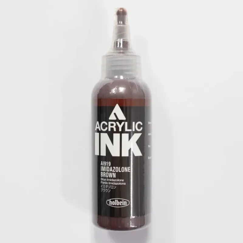 Canvas^Holbein Acrylic Ink AI919 Imidazolone Brown C 100ml - Little Painter Art | Exploring the Endless Possibilities of Art
