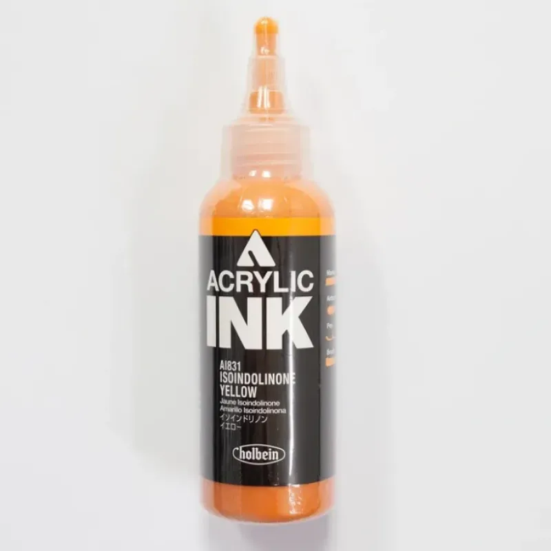 Canvas^Holbein Acrylic Ink AI831 Isoindolinone Yellow C 100ml - Little Painter Art | Exploring the Endless Possibilities of Art