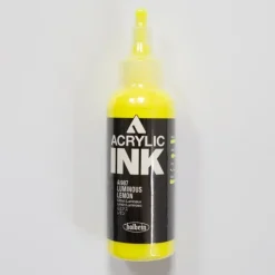 Canvas^Holbein Acrylic Ink AI987 Luminous Lemon C 100ml - Little Painter Art | Exploring the Endless Possibilities of Art