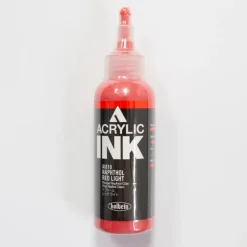 Canvas^Holbein Acrylic Ink AI810 Naphthol Red Light B 100ml - Little Painter Art | Exploring the Endless Possibilities of Art